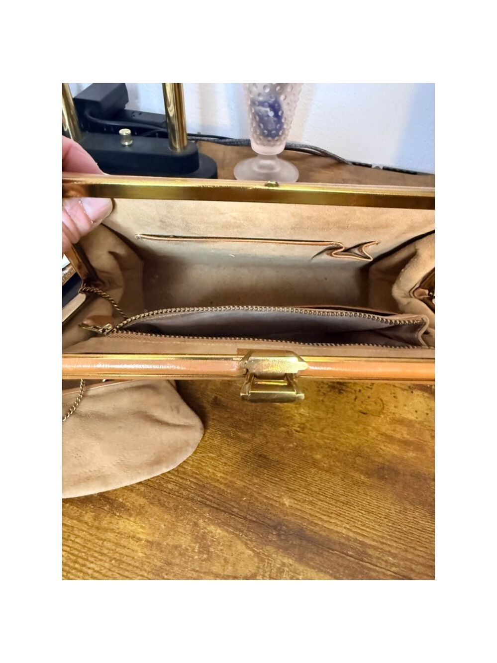 Vintage Leather purse London England Zacbag coin purse 50’s 60’s - Picture 15 of 16